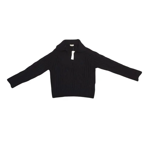 Sophie Rue Notch Cable Knit Pullover Sweater Size Large - Picture 3 of 9